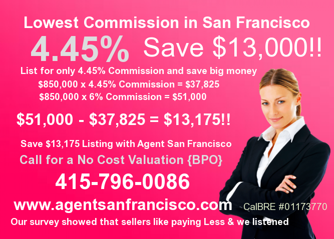 SF Sellers pay Less Commissions